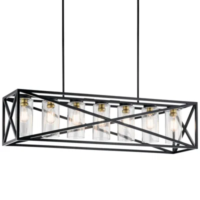 Kichler Moorgate 48" Black Rectangular Kitchen Island Light Pendant