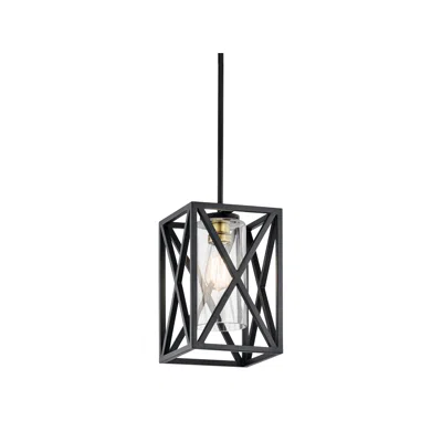 Kichler Moorgate 8" Wide Black Rectangle Mini Pendant