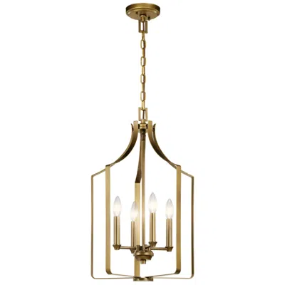 Kichler Morrigan 15" Wide Candelabra Natural Brass Small Chandelier