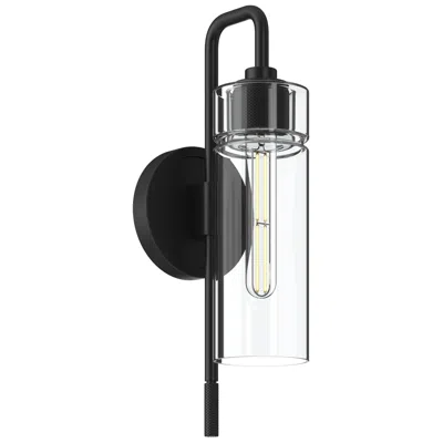 Kichler Niccol 16" 1-light Wall Sconce With Clear Glass In Black