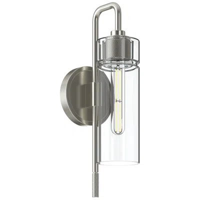 Kichler Niccol 16" 1-light Wall Sconce With Clear Glass In Brushed Nickel