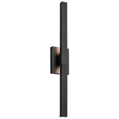 Kichler Nocar 30" High Textured Black Led Outdoor Wall Light