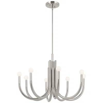 Kichler Odensa 29.25 Inch 8 Light Chandelier In Polished Nickel