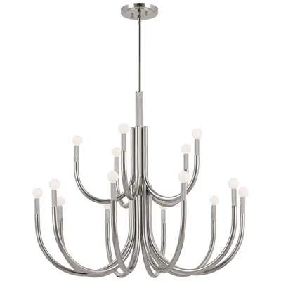 Kichler Odensa 40.25 Inch 15 Light Chandelier In Polished Nickel