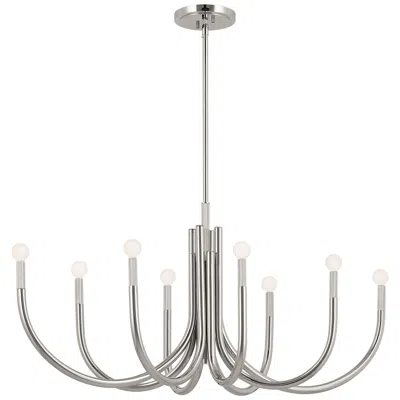 Kichler Odensa 46 Inch 8 Light Oval Chandelier In Polished Nickel
