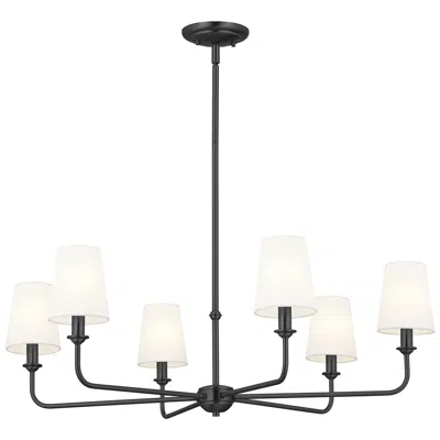 Kichler Pallas 32 1/4" Wide Black 6-light Chandelier