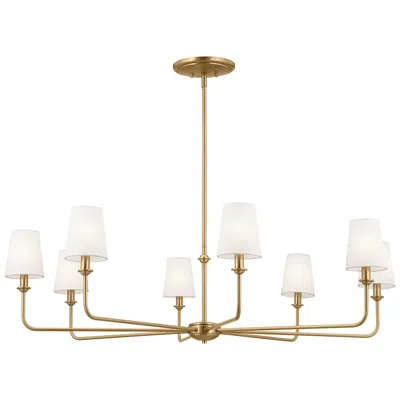 Kichler Pallas 42 3/4" Wide Brushed Natural Brass 8-light Chandelier