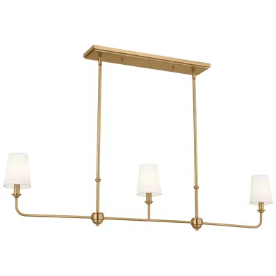 Kichler Pallas 48 1/4" Wide 3-light Brass Finish Linear Chandelier