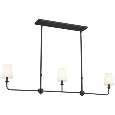 Kichler Pallas 48 1/4" Wide Black 3-light Linear Chandelier