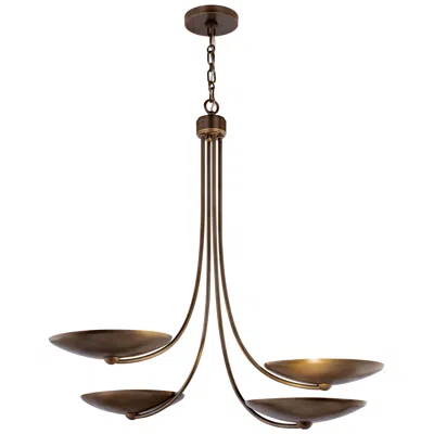 Kichler Palmela 32" 4l Chandelier Lacquered Bronze Lacquered Brass Interior