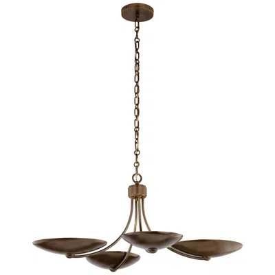 Kichler Palmela 32" 4l Xl Convertible Chandelier Lacquered Bronze/brass Int