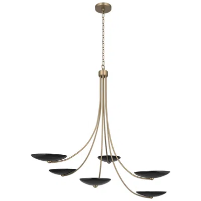 Kichler Palmela 45.75" 6-lt Xl Chandelier Champagne Bronze/black Outer