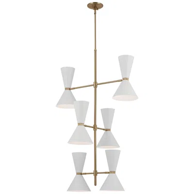 Kichler Phix 50 Inch 12 Light Foyer Chandelier Bronze With White