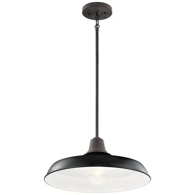 Kichler Pier 11" Wide Black Outdoor Hanging Light