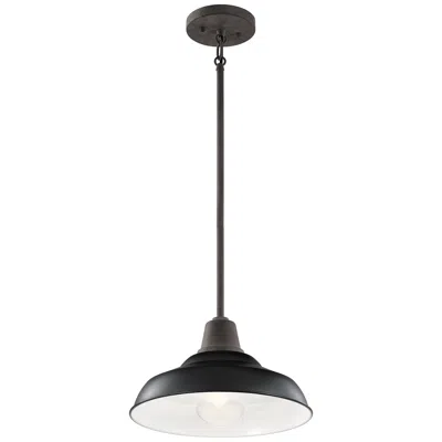 Kichler Pier 12 1/2" Wide Black Outdoor Hanging Light