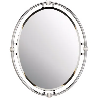 Kichler Pocelona 30" X 24" White Porcelain And Chrome Wall Mirror