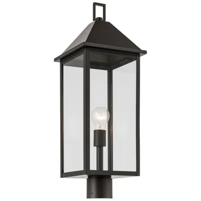 Kichler Prin 25 Inch 1 Light Outdoor Post Light With Clear Glass In Olde Bronze