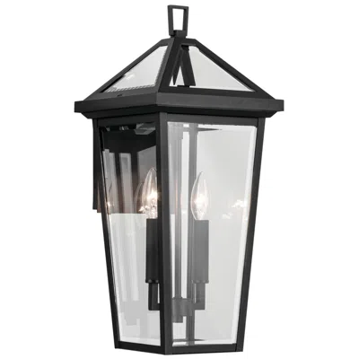 Kichler Regence 19.25 Inch 2 Light Outdoor Wall Light In Textured Black