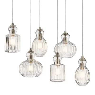 Kichler Riviera 35 1/2" Wide Brushed Nickel Linear Multi-light Pendant