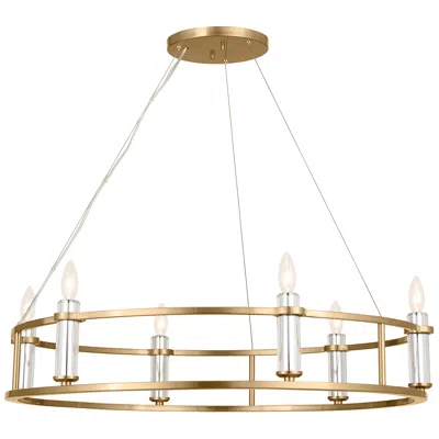 Kichler Rosalind 33.25" Wide 6-light Gold Ring Chandelier