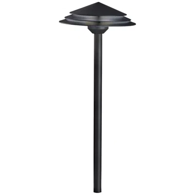 Kichler Round Tiered 21" High Black 2700k Led Path Light