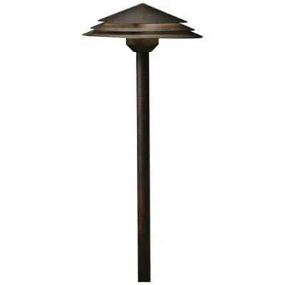 Kichler Round Tiered 21" High Bronze 3000k Led Path Light
