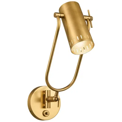 Kichler Ruehl 15" 1lt Swing Arm Wall Sconce In Lacquered Brass