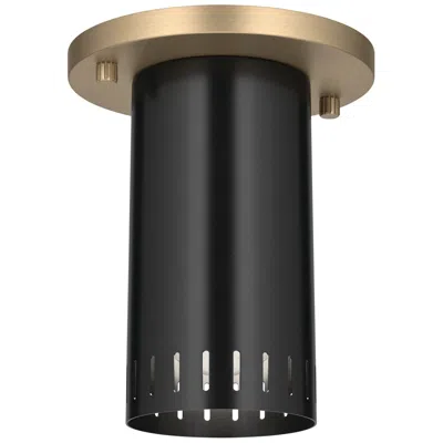 Kichler Ruehl 5.50" 1lt Flush Mount In Black