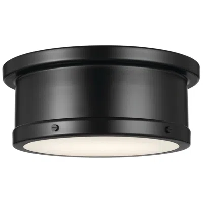 Kichler Serca 14.3" Wide Black Finish Flush Mount Ceiling Light