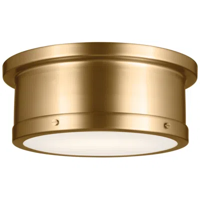 Kichler Serca 14.3" Wide Brass Finish Flush Mount Ceiling Light
