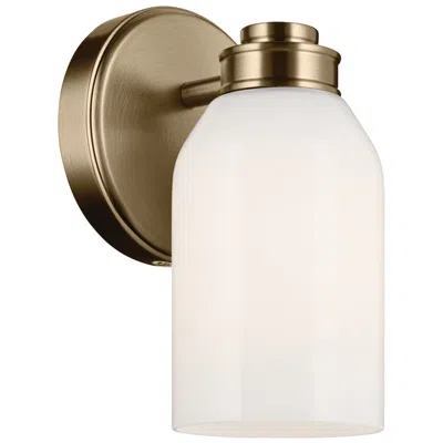 Kichler Shae Champagne Bronze Wall Sconce 1lt With Opal Glass