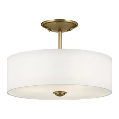 Kichler Shailene 10" Wide Natural Brass Drum Ceiling Light
