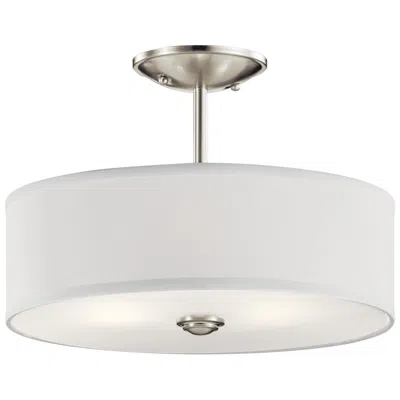Kichler Shailene 14" Wide Brushed Nickel Drum Ceiling Light