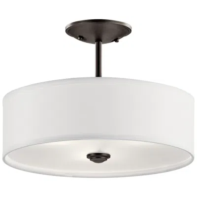 Kichler Shailene 14" Wide Olde Bronze Drum Ceiling Light