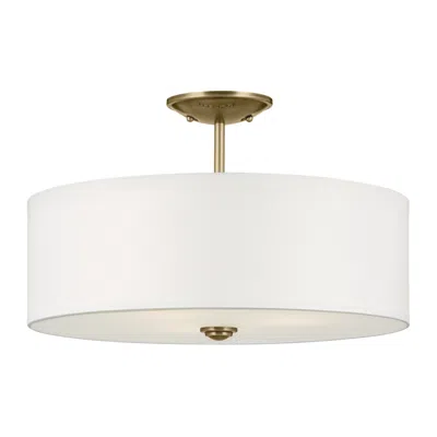 Kichler Shailene 18" Wide Natural Brass Drum Ceiling Light