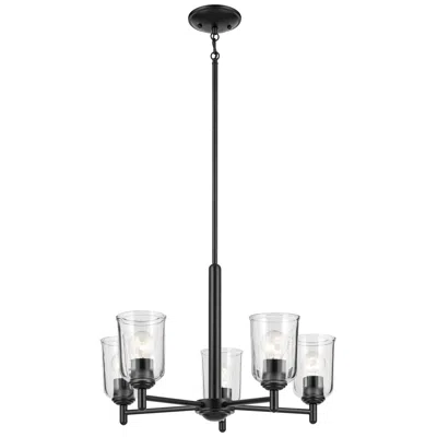 Kichler Shailene Black Round Clear Chandelier 5lt