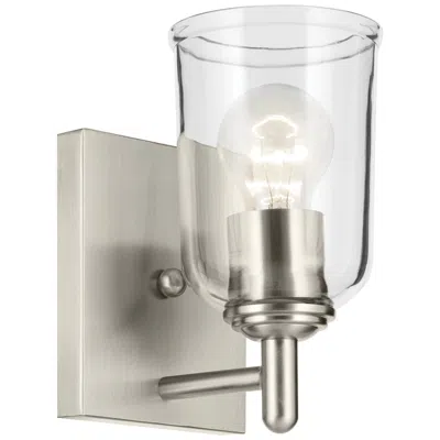 Kichler Shailene Brushed Nickel Bell Clear Wall Sconce 1lt
