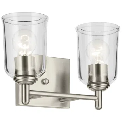 Kichler Shailene Brushed Nickel Linear Clear Bath 2lt