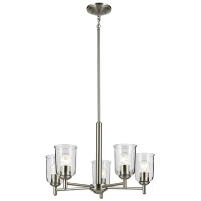 Kichler Shailene Brushed Nickel Round Clear Chandelier 5lt