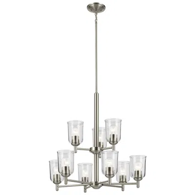 Kichler Shailene Brushed Nickel Tiered Clear Chandelier 9lt