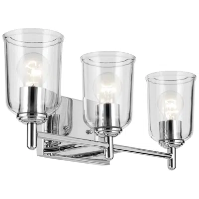 Kichler Shailene Chrome Linear Clear Bath 3lt
