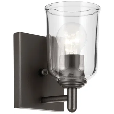 Kichler Shailene Olde Bronze Bell Clear Wall Sconce 1lt