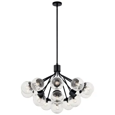 Kichler Silvarious 38" Modern 16-light Black And Glass Chandelier