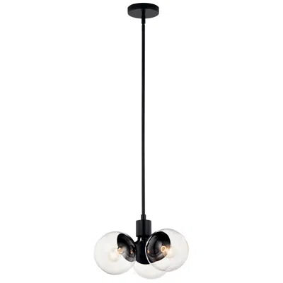 Kichler Silvarious Black Chandelier Convertible 3lt