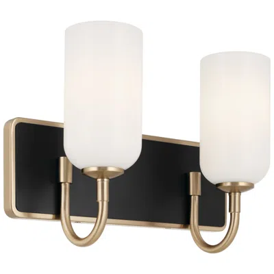 Kichler Solia 14.25 Inch 2 Light Vanity Champagne Bronze With Black