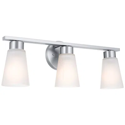 Kichler Stamos 22-in 3-light Brushed Nickel Transitional Vanity Light
