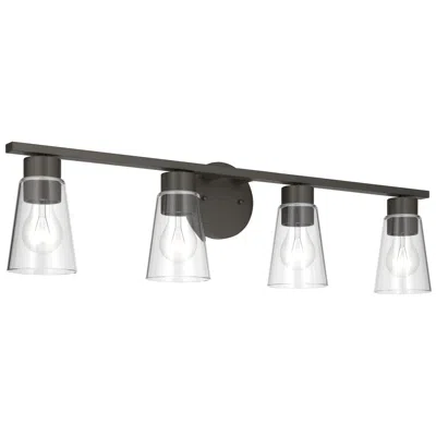 Kichler Stamos 31.25" 4-light Vanity Light With Clear Glass In Olde Bronze