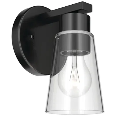 Kichler Stamos 8" 1-light Wall Sconce With Clear Glass In Black