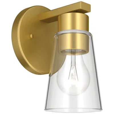 Kichler Stamos 8" 1-light Wall Sconce With Clear Glass In Brushed Gold