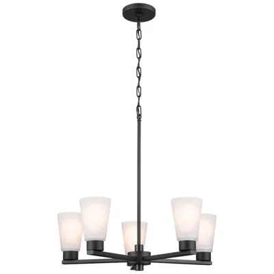 Kichler Stamos Black Chandelier 5lt